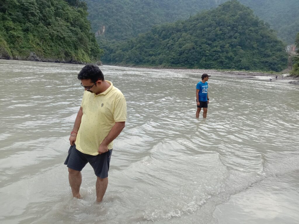 Small Beach Behind Summit By The Ganges Hotel Rishikesh